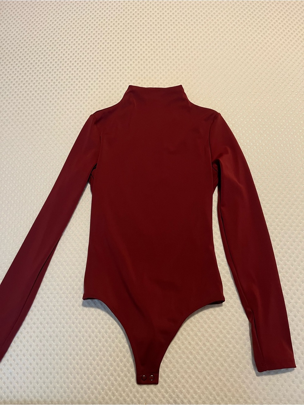 ExpresLong Sleeve Burgundy One-Piece Bodysuit